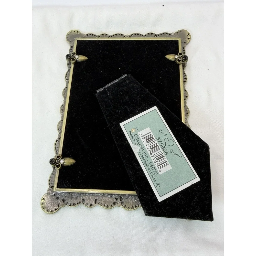 GiftCraft, Inc. Home Decor 3x5 Photo Frames Enamel Flowers w/ Rhinestones #14072